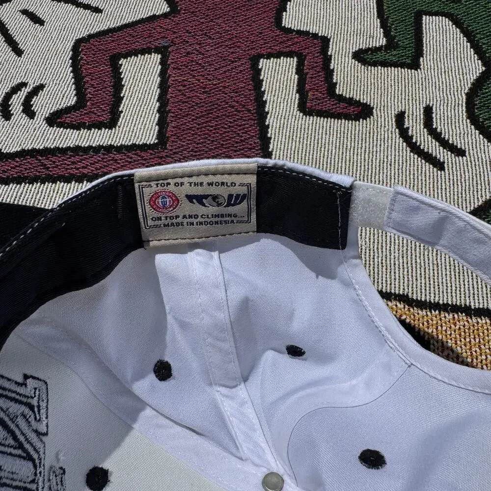 White UCONN Huskies Top of the World Embroidered Adjustable Hat